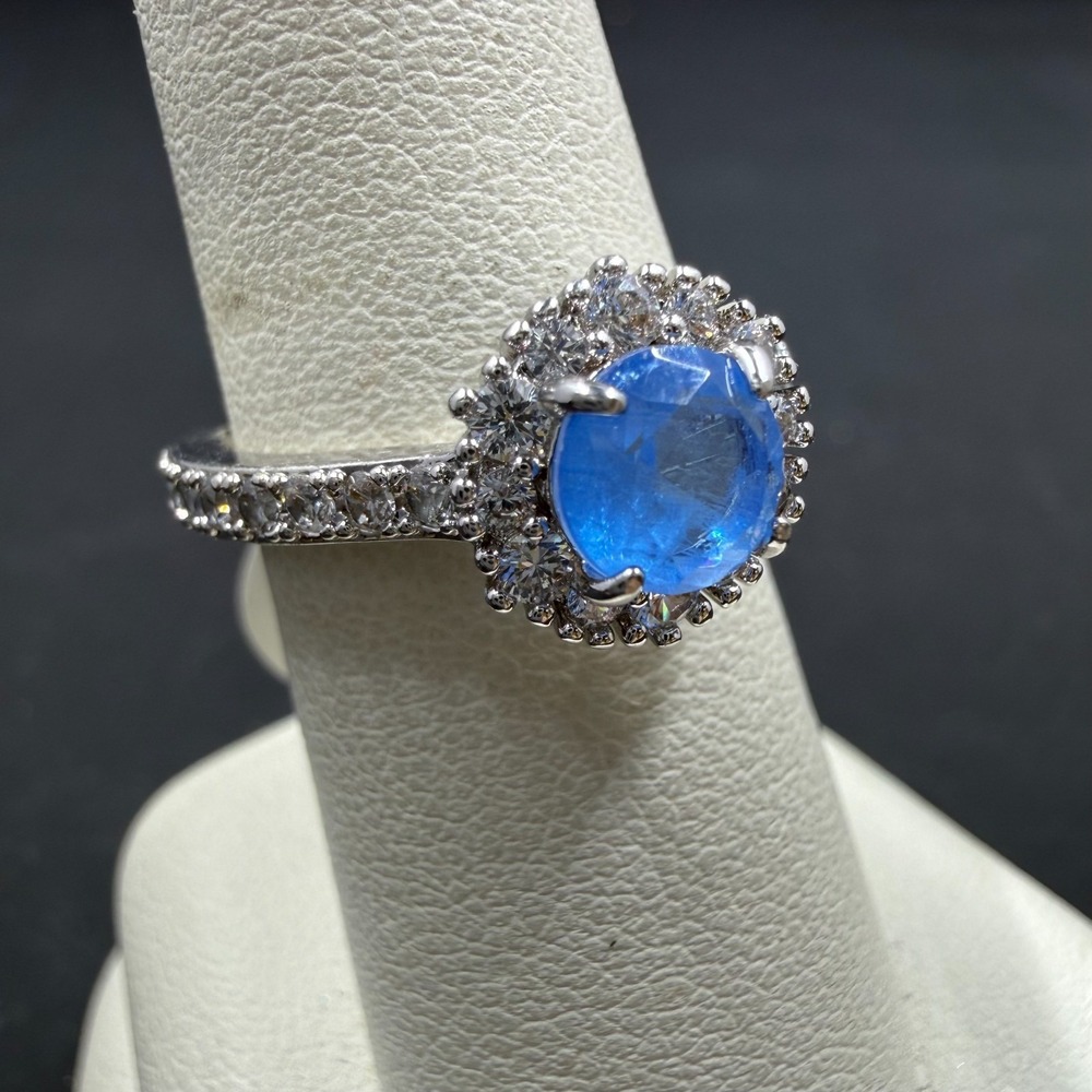 Bomb Party‎ Timeless Essence Size 6 Ring Lab Ocean Blue Quartz RBP5435